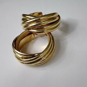 Vintage EARRINGS TONE GOLD